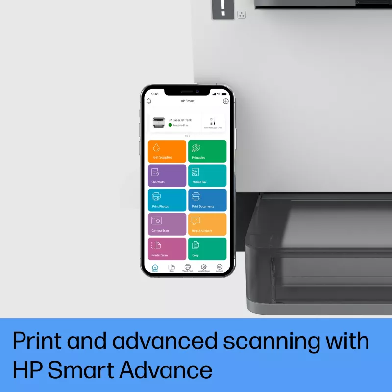 HP LaserJet Tank 2604dw draadloze multifunctionele zwart-witprinter, kopieerder, scanner; duplex