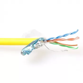 Patchkabel ACT CAT5E F/UTP LSZH Litze geel 500m