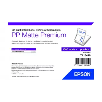 Zelfklevend printeretiket Epson 7113416 wit 20,3x15,2 cm 1000 stuks