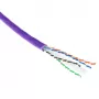 ACT Cat 6A U/UTP massieve installatiekabel, LSZH, CPR euroclass ECA 23AWG, violet 500 meter