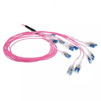ACT 45 meter multimode 50/125 OM4 vooraf geassembleerde glasvezelkabel 24F LC polarity twist