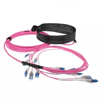 ACT 45 meter multimode 50/125 OM4 vooraf geassembleerde glasvezelkabel 24F LC polarity twist