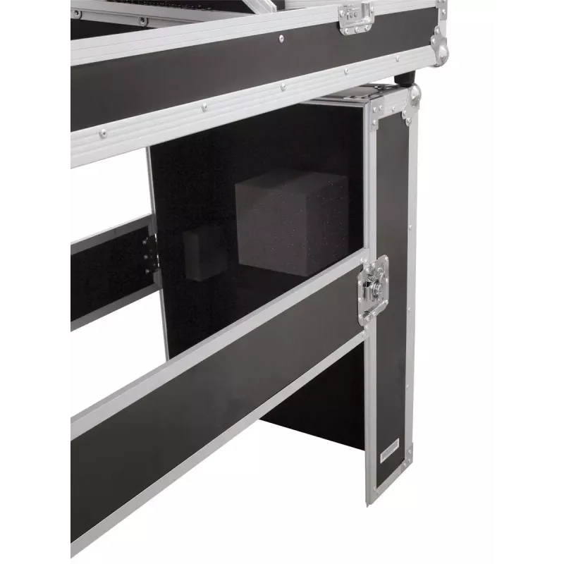 Hardcase Roadinger 30124208 voor dj-tafel multiplex zwart zilver