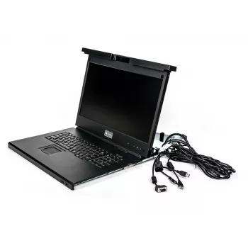 Vertiv Avocent LRA185KMM-205 rackconsole 48,3 cm (19 inch) 1366 x 768 pixels kunststof, staal zwart 1U