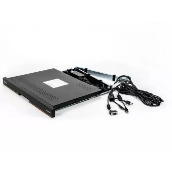 Vertiv Avocent LRA185KMM-205 rackconsole 48,3 cm (19 inch) 1366 x 768 pixels kunststof, staal zwart 1U