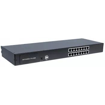 Intellinet modulaire 16-poorts CAT5 VGA KVM-switch, voor gebruik met de productnummers 507622, 507738, 507981, 507998, 508025, 508032, 508049 & 508056