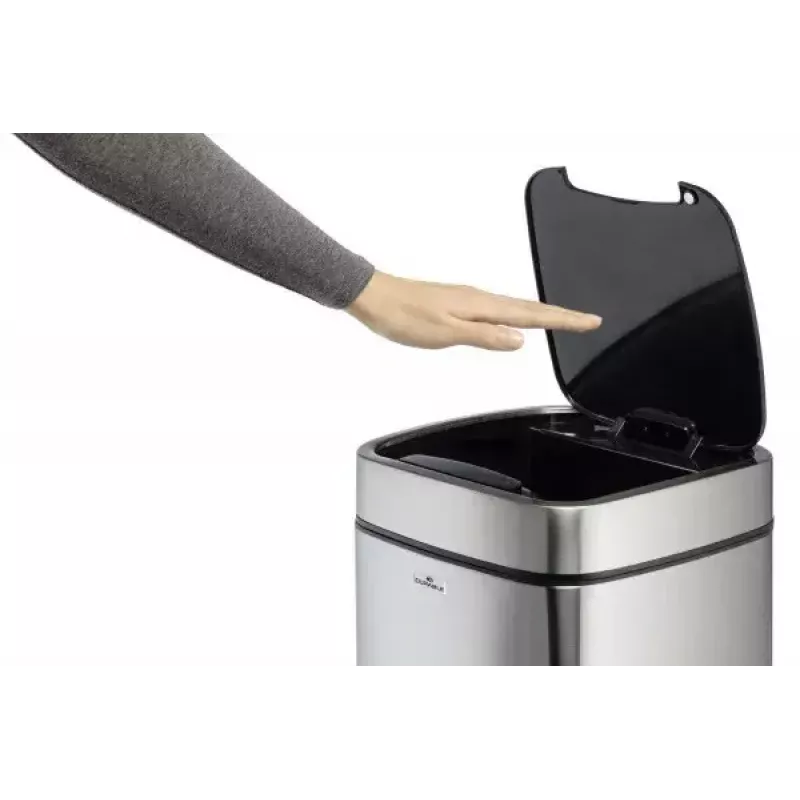 Durable TOUCH 21L rechthoekig roestvrij staal zwart zilver