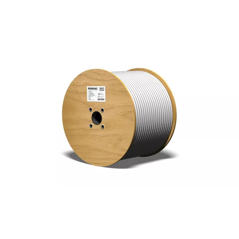 Coaxkabel Megasat 100223 500m wit 75 Ω
