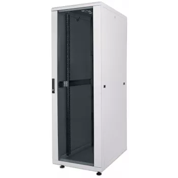 Intellinet 19 inch netwerkschrank – vrijstaand, 26HE, 600x600 mm (breedte x diepte), grijs, flatpack, max. 1500 kg, meerpunts deurslot, één slot per zijwand, bruikbare diepte 123 tot 373 mm, IP20, rack, staal