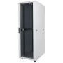Intellinet 19 inch netwerkschrank – vrijstaand, 26HE, 600x600 mm (breedte x diepte), grijs, flatpack, max. 1500 kg, meerpunts deurslot, één slot per zijwand, bruikbare diepte 123 tot 373 mm, IP20, rack, staal