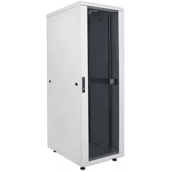 Intellinet 19 inch netwerkschrank – vrijstaand, 26HE, 600x600 mm (breedte x diepte), grijs, flatpack, max. 1500 kg, meerpunts deurslot, één slot per zijwand, bruikbare diepte 123 tot 373 mm, IP20, rack, staal