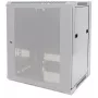 Intellinet 19 inch netwerkschrank – wandmontage (standaard), 9HE, 600 mm diep, grijs, flatpack, max. 60 kg, ook te gebruiken als tafel- of staand model, bruikbare diepte 410 mm, metalen en glazen deur, achterwand, afneembare zijkanten, onderdelen voor wandmontage (bijv. schroeven/pluggen) niet meegeleverd