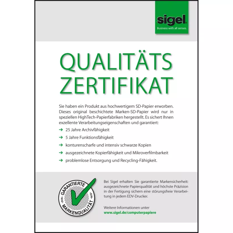 Printerpapier Sigel 32246 1000 vel wit geel