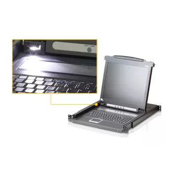 ATEN CL1000N KVM-switch rackmontage zwart
