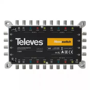 Satelliet-multischakelaar Televes 714601 9 ingangen 17 uitgangen