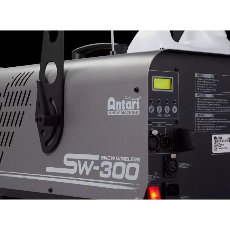 Antari SW-300 kunstsneeuwmachine, 5 l, 2 kanalen, XLR5, draadloos, zwart/grijs