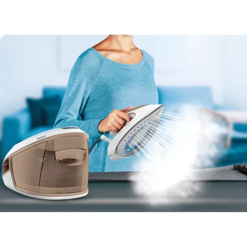Tefal Express Airglide SV8027 1,8 L Durilium Airglide-strijkzool bruin, wit