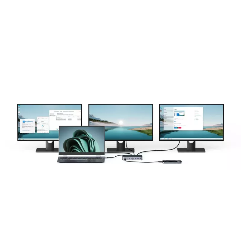 eSTUFF GLB232006 drievoudig USB-C-dockingstation
