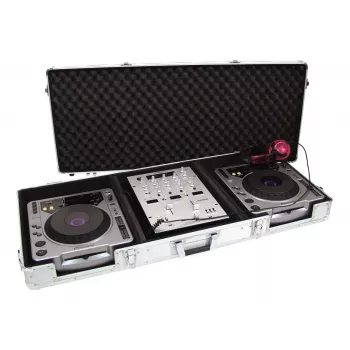 Hardcase Roadinger 30125356 voor DJ-controller multiplex zwart zilver