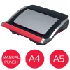 GBC CombBind® CB25 handmatige bindmachine, kam-bindmachine, handmatig, 390 vel, zwart, rood