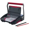 GBC CombBind® CB25 handmatige bindmachine, kam-bindmachine, handmatig, 390 vel, zwart, rood