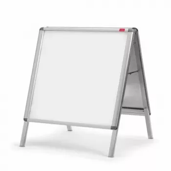 Nobo Essence A1 A-frame stoepbord, draagbaar infobord, zilver, aluminium, PVC, staal, A1, 605 mm, 1095 mm
