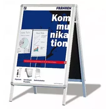 FRANKEN Standard posterstandaard BSA1, DIN A1 594 x 841 mm, 4-poots frame, binnen/buiten