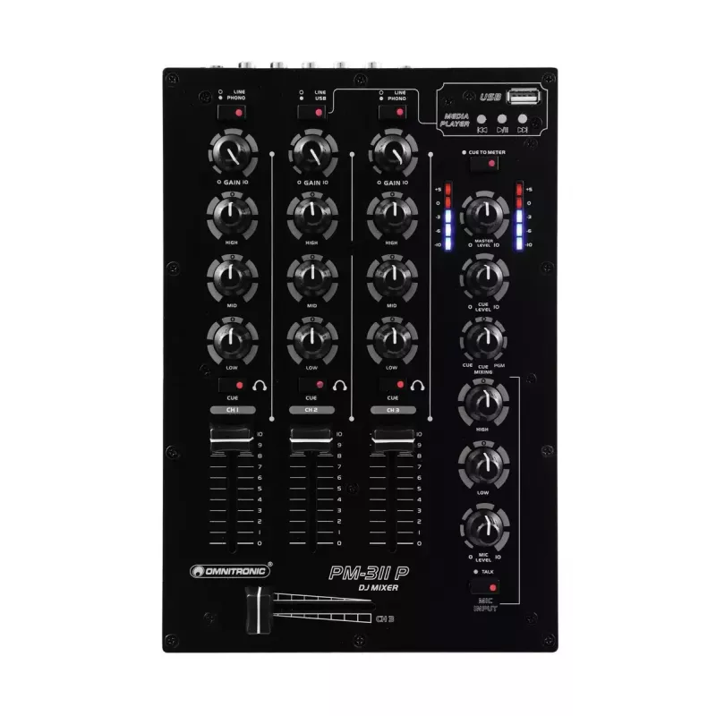 Audiomixer Omnitronic 10006879 3 kanalen 20 - 20000 Hz zwart