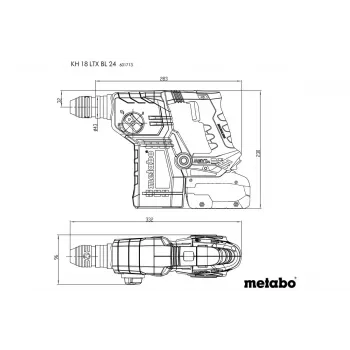Hamerboor Metabo KH 18 LTX BL 24, 1280 t/min, SDS Plus, 2,4 cm