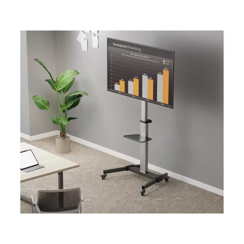 Equip 37-86 inch draaibare tv-wagen 50 kg capaciteit in hoogte verstelbaar