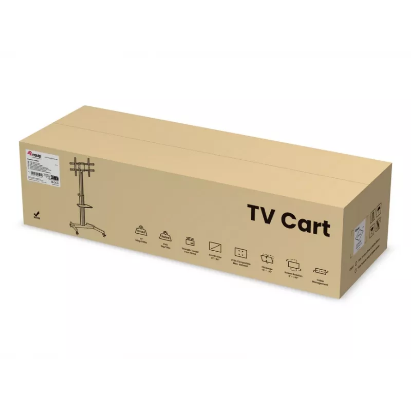 Equip 37-86 inch draaibare tv-wagen 50 kg capaciteit in hoogte verstelbaar