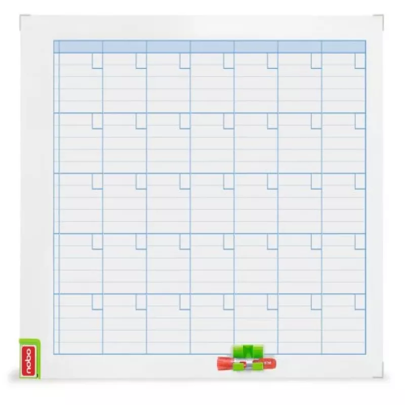 Nobo Performance maandplanner, maand, wit, liggend, 900 mm, 600 mm, 2,95 kg