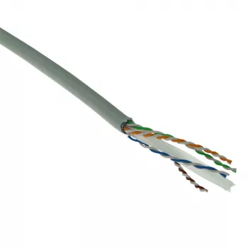 ACT Cat 6 F/UTP massieve installatiekabel, PVC, CPR Euroklasse ECA, 24AWG, grijs, 305 meter