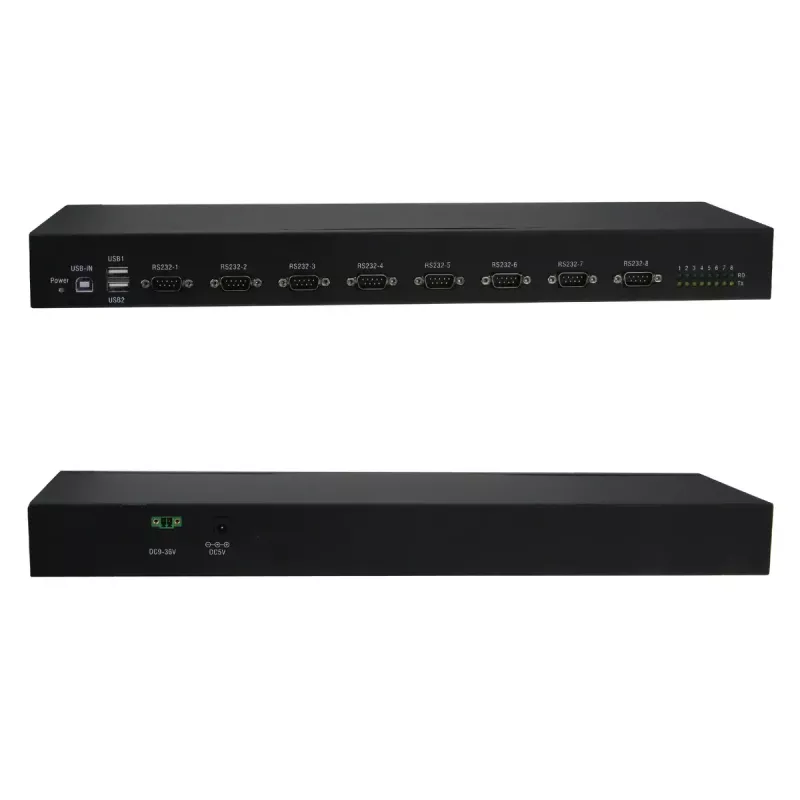 RealPower 284513 seriële omzetter/repeater/isolator USB 2.0 RS-232 zwart