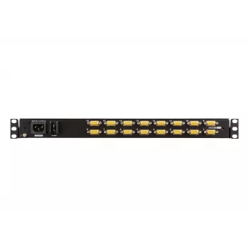 ATEN 16P Short Depth Single Rail LCD KVM SW, 47 cm (18,5 inch), 1366 x 768 pixels, TFT-LCD, 250 cd/m², 1000:1, 170°