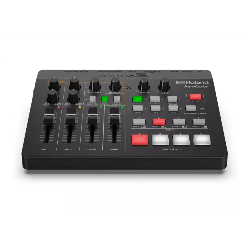 Audio-interface Roland AeroCaster zwart 24 bit 48 kHz Phantom Power 48 V