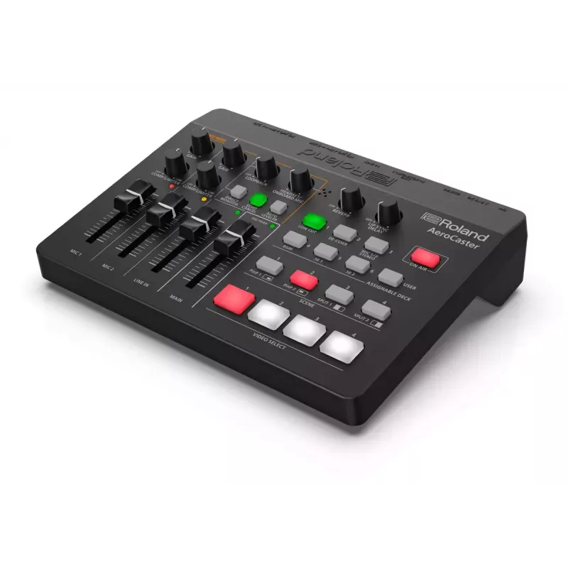 Audio-interface Roland AeroCaster zwart 24 bit 48 kHz Phantom Power 48 V