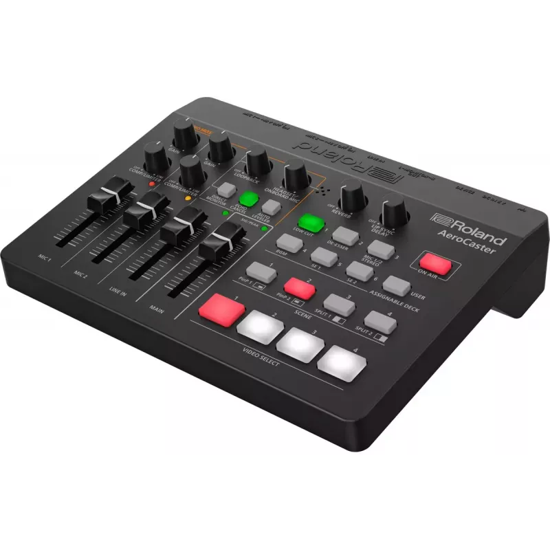 Audio-interface Roland AeroCaster zwart 24 bit 48 kHz Phantom Power 48 V