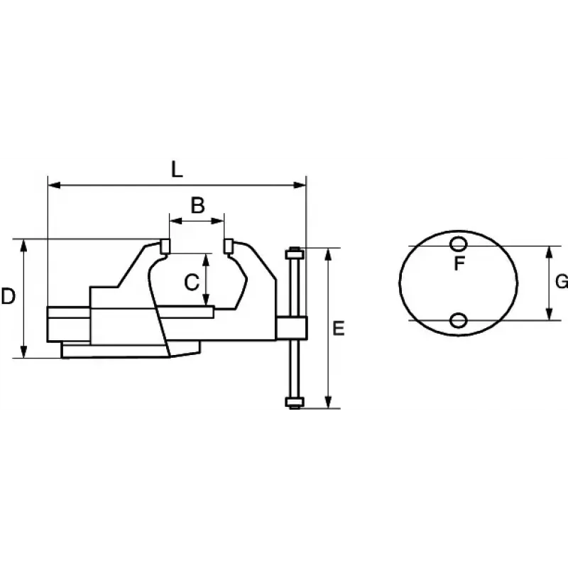 Bankschroef Bahco 834V-4 gewicht 5,5 kg