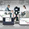 ACT dual HDMI-ingang USB-C videoswitcher 60Hz grijs