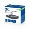 ACT dual HDMI-ingang USB-C videoswitcher 60Hz grijs