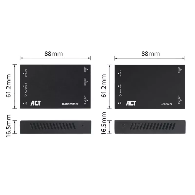 HDMI over CAT Extender Set ACT AC7852 — HDMI-signaalverlenging tot 150 m via CAT5e