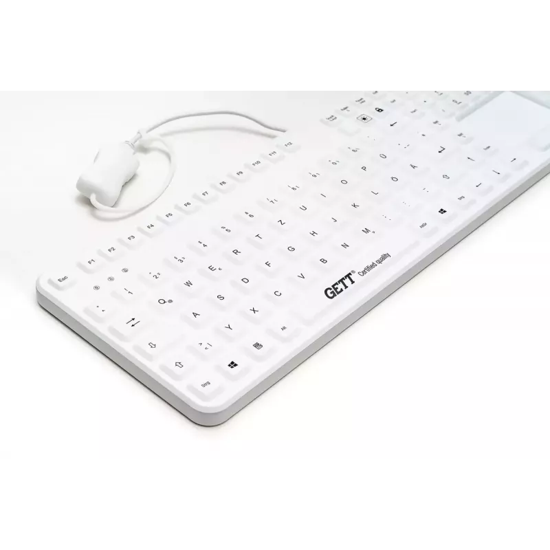 Toetsenbord GETT Cleantype Prime Touch+ USB Swiss wit
