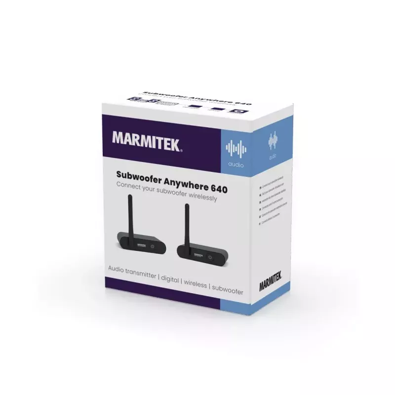 Marmitek Subwoofer Anywhere 640 – draadloze audiozender en -ontvanger voor subwoofer
