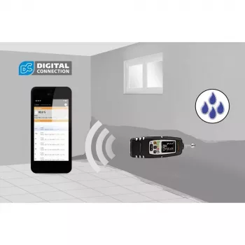 Laserliner MultiWet-Finder Plus elektronische hygrometer zwart wit digitaal display