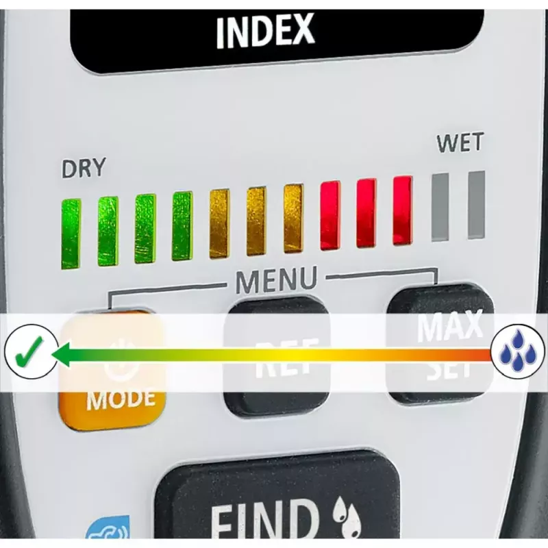 Laserliner MultiWet-Finder Plus elektronische hygrometer zwart wit digitaal display