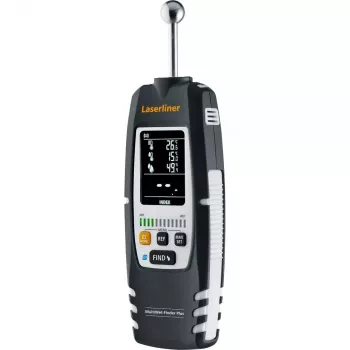 Laserliner MultiWet-Finder Plus elektronische hygrometer zwart wit digitaal display