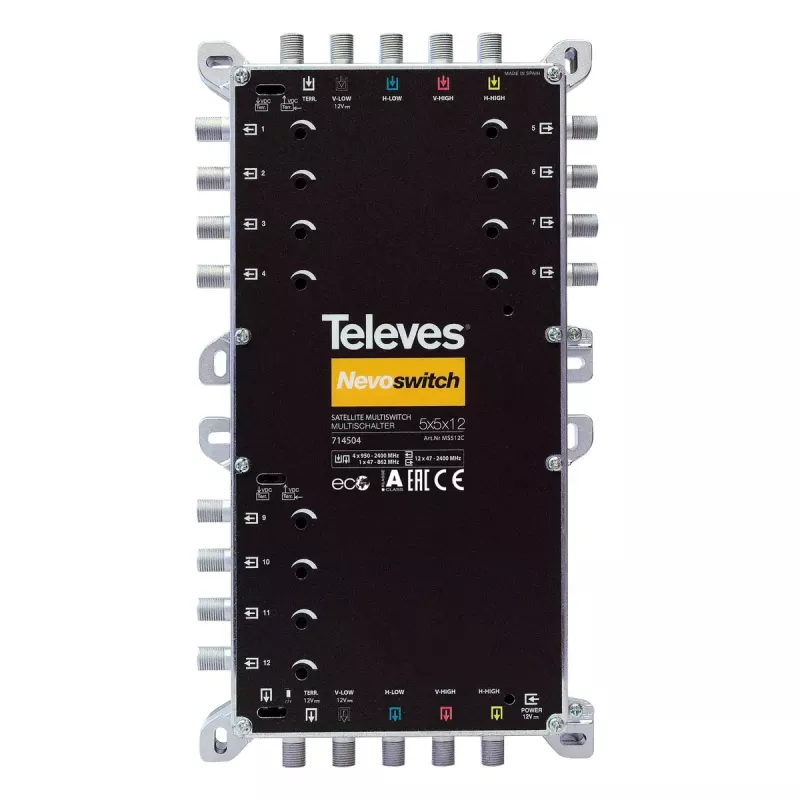 Satellietmultischakelaar Televes MS512C