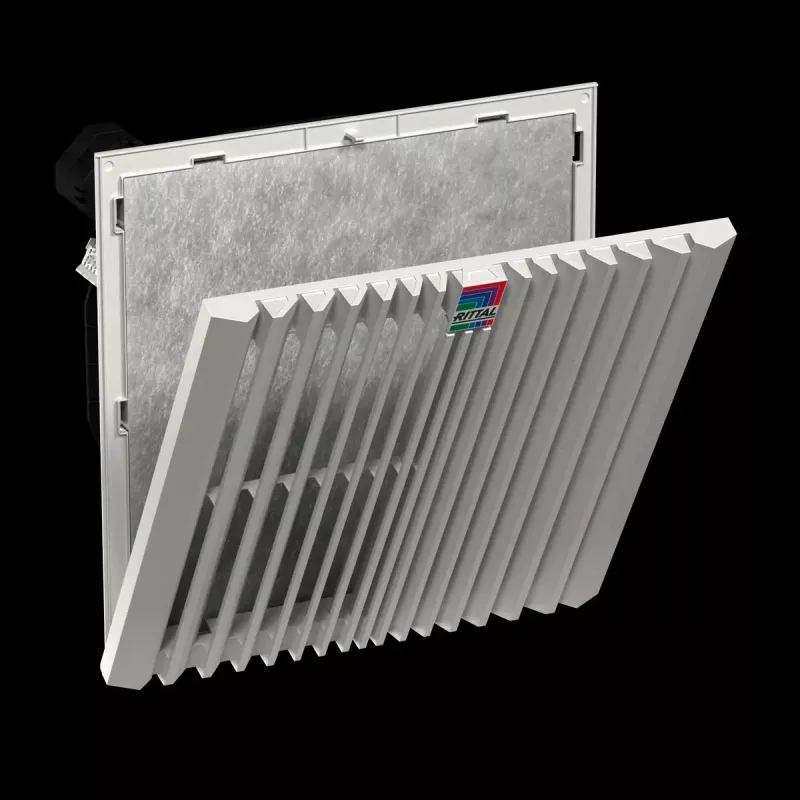 Rack-accessoire Rittal 3244.740 — kunststof behuizing, luchtstroom 910 m³/h, wit