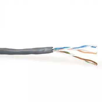 Kabel ACT CAT5E U/UTP PVC massief grijs 500 m